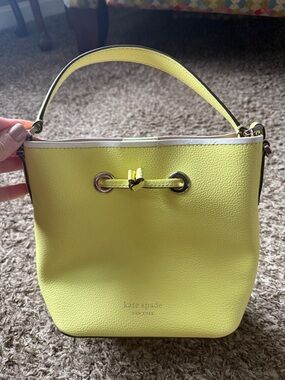 Kate Spade Pebbled Leather Drawstring Shoulder Bag
